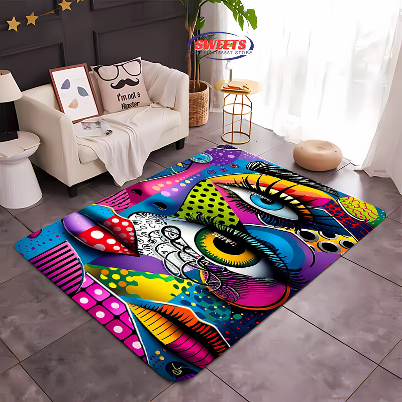 Karpet Warna-warni Seni Pop Ce - Hall Commercial Printing ulasan dan harga