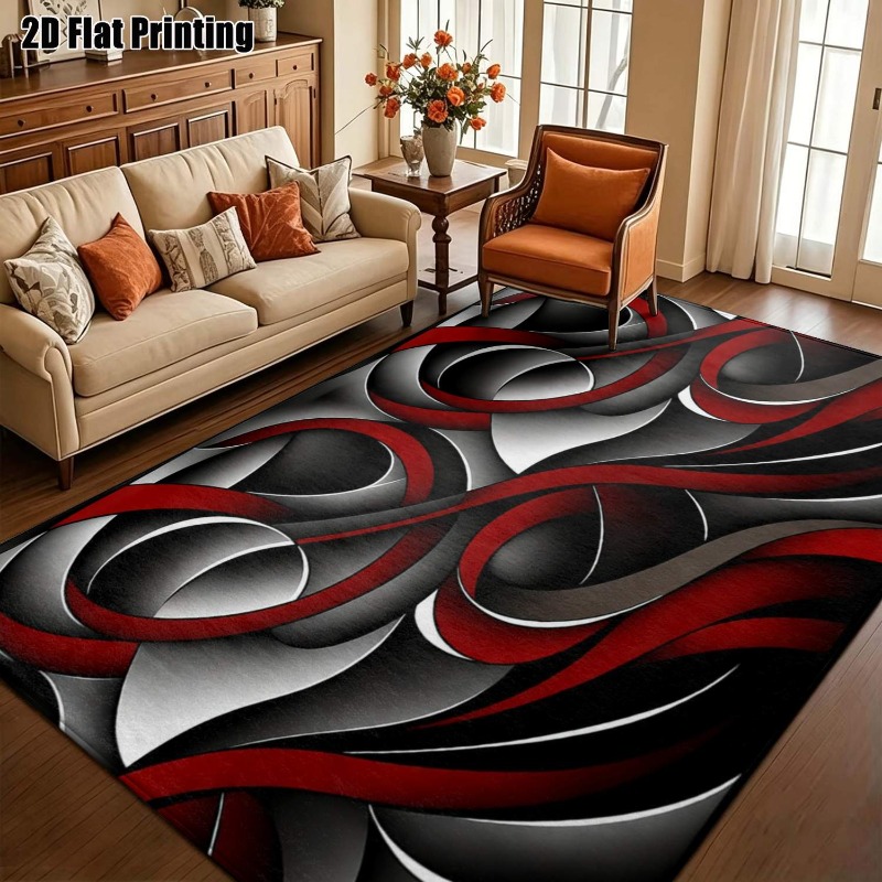 Karpet Cetak Lengkung Abstrak  - Hall Commercial Printing ulasan dan harga