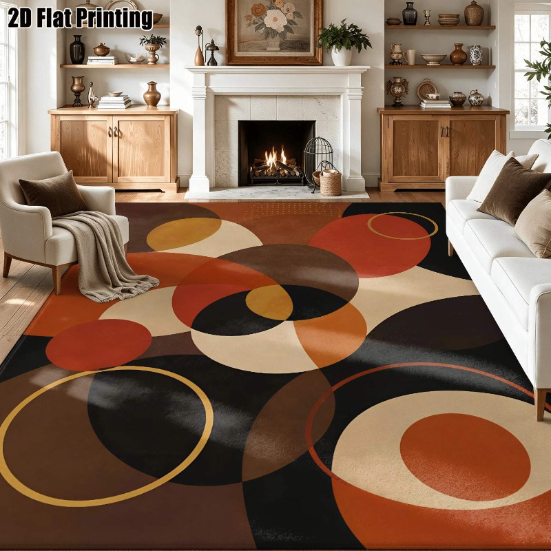 Karpet Cetak Lengkung Abstrak  - Hall Commercial Printing ulasan dan harga