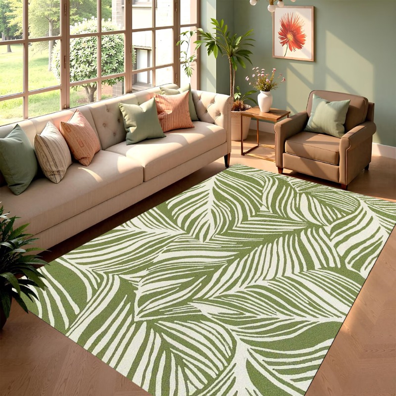 Karpet Daun Hijau Gaya Nordik  - Hall Commercial Printing ulasan dan harga
