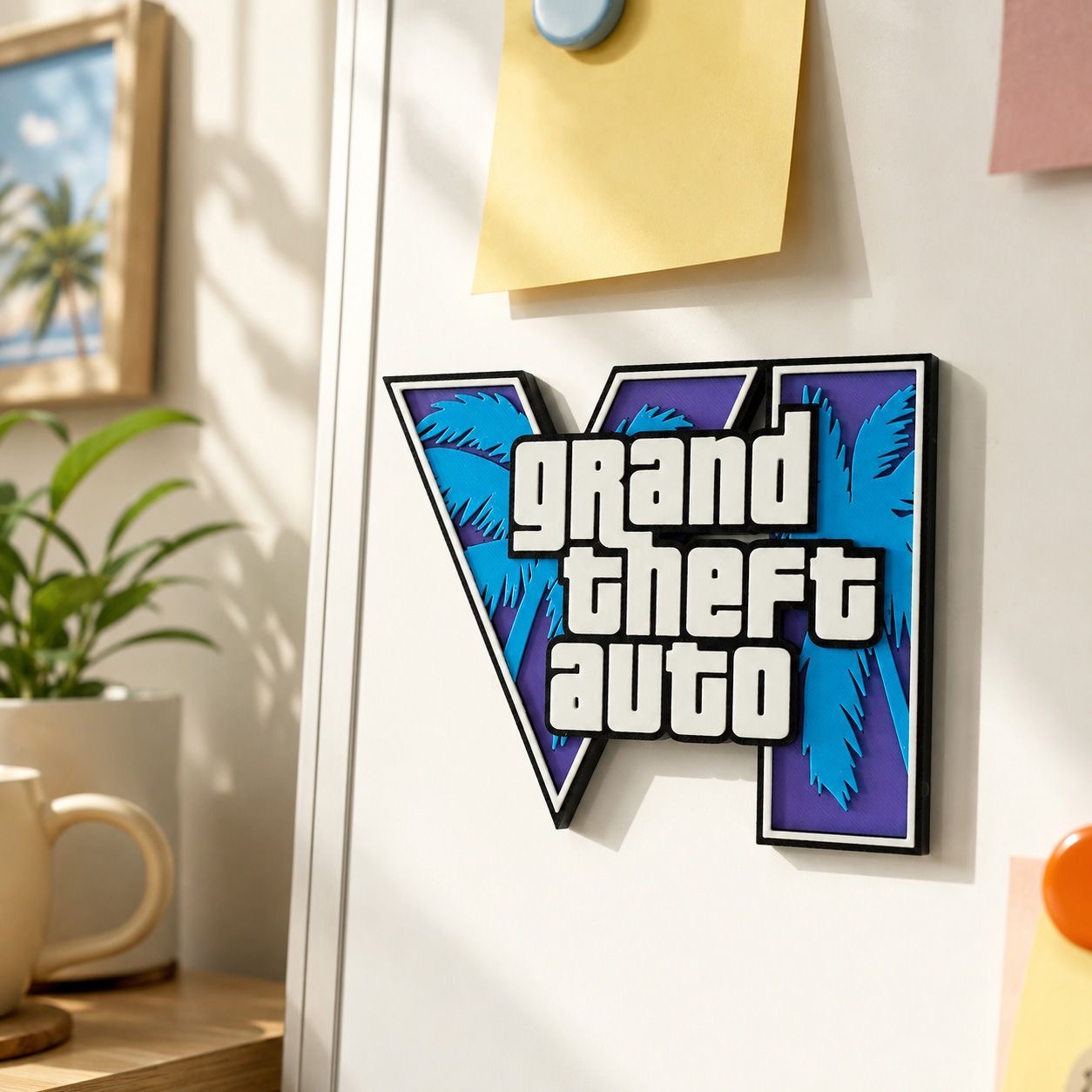 Stiker Magnet Kulkas Logo GTA6 - Company Profile Printing ulasan dan harga