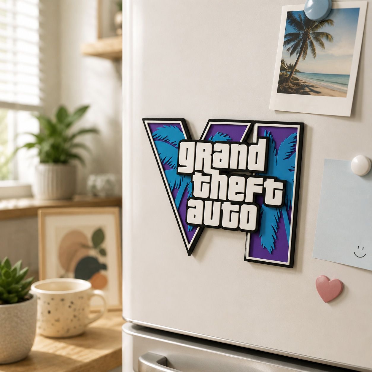 Stiker Magnet Kulkas Logo GTA6 - Company Profile Printing ulasan dan harga